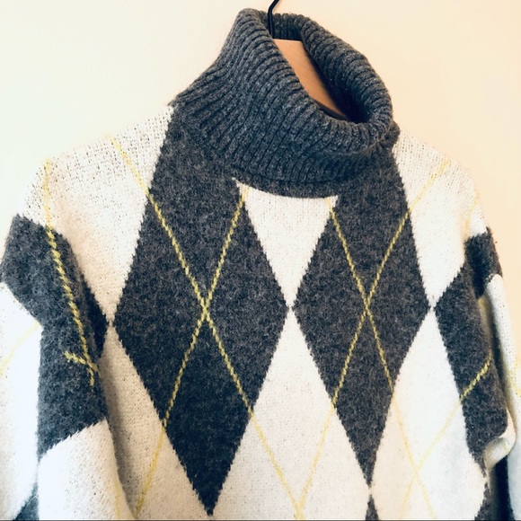 Pringle X H&M Argyle Knit Turtleneck Sweater Dress XS - Picture 7 of 11